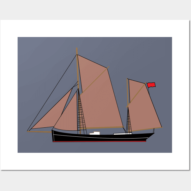 River Thames Sailing Barge Wall Art by CHBB